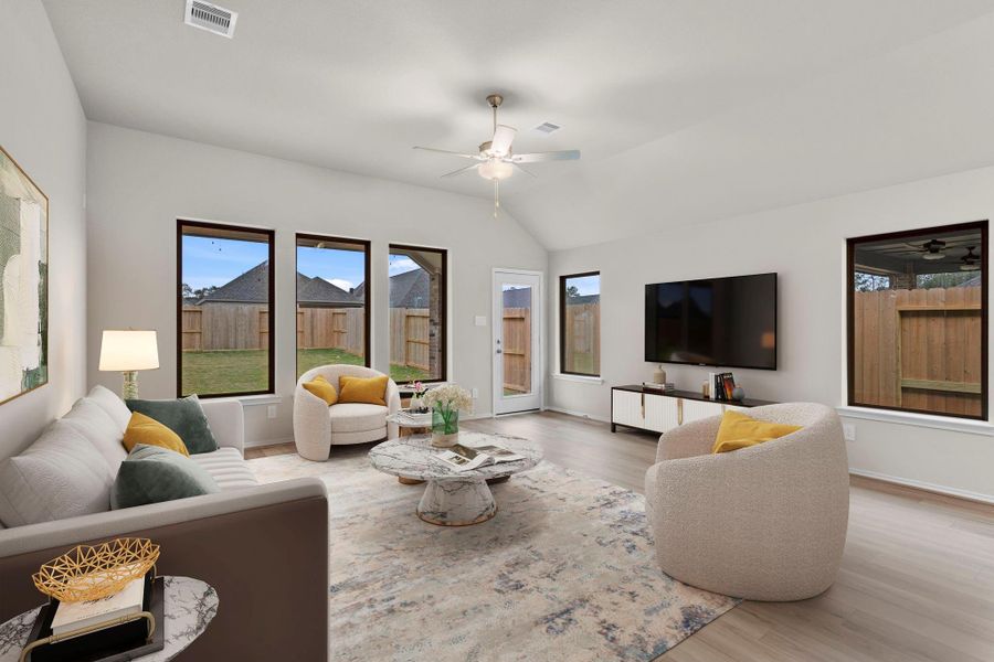 Furnished interior view inside a new home in The Highlands, Porter (Image 12).