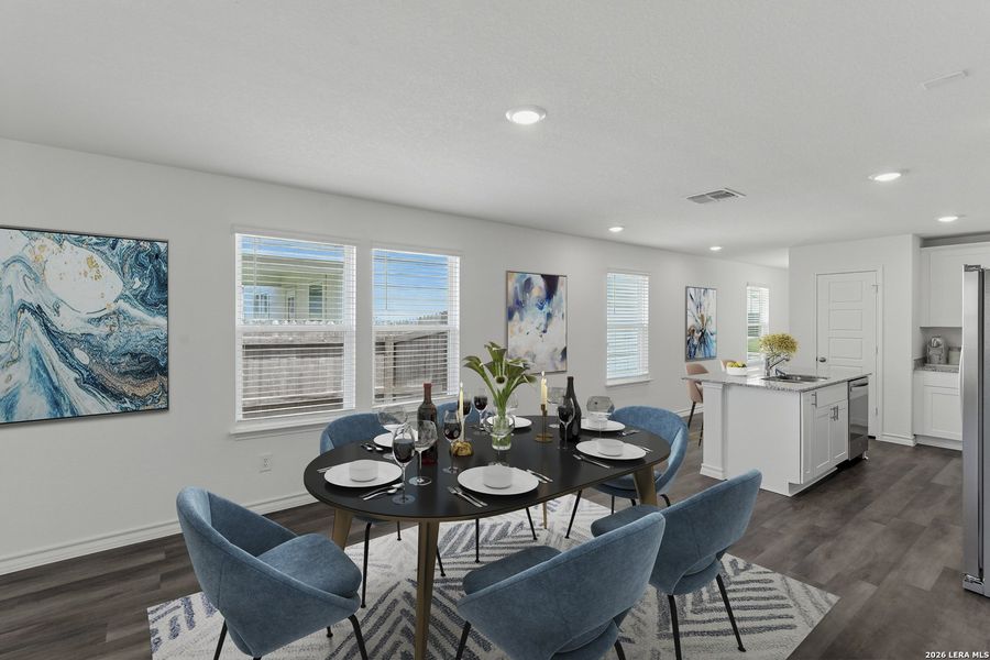 Furnished interior view inside a new home in The Overlook at Creekside, New Braunfels (Image 9).