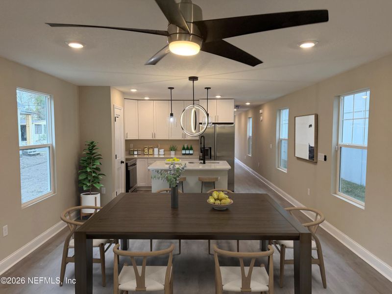 Furnished interior view inside a new home in , Jacksonville (Image 8). Furnished interior view inside a new home in , Jacksonville (Image 8).