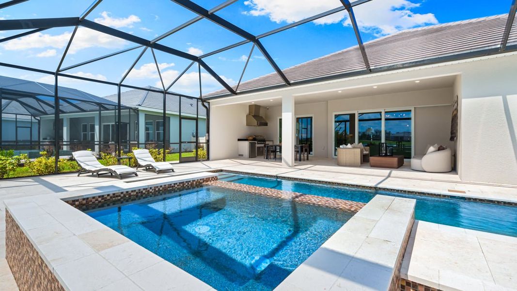 Representative exterior details of a home built from the Pallazio II by Taylor Morrison in Astor Creek Golf and Country Club, Port St. Lucie (Image 3).