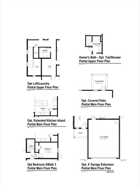 2D floor plan layout for the Oak View by View Homes in Highland Ridge, New Braunfels, TX (Image 5). 2D floor plan layout for the Oak View by View Homes in Highland Ridge, New Braunfels, TX (Image 5).