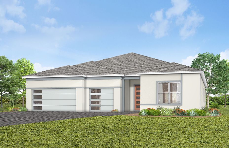 Representative exterior photo of a completed home built from the Renown by Del Webb in Del Webb Lakehaven, Clermont, FL (Image 19).