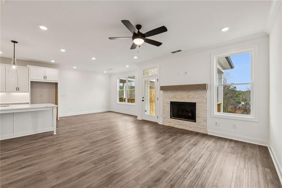 Spacious, unfurnished interior of a new home in Millcroft Townhomes, Buford (Image 18). Spacious, unfurnished interior of a new home in Millcroft Townhomes, Buford (Image 18).