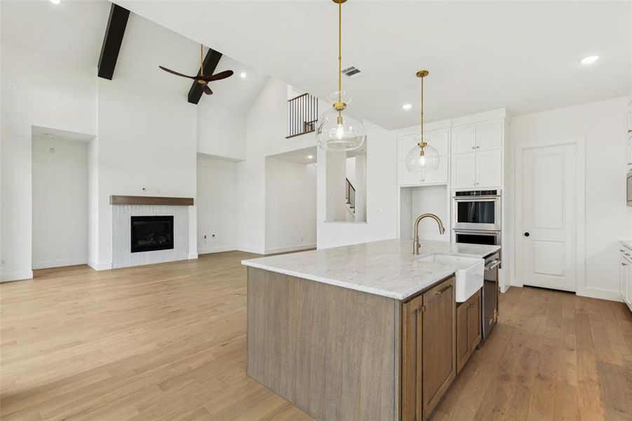 Our Brenham III floor plan offers a fantastic open concept floor plan where the chef will never be left out of the party!