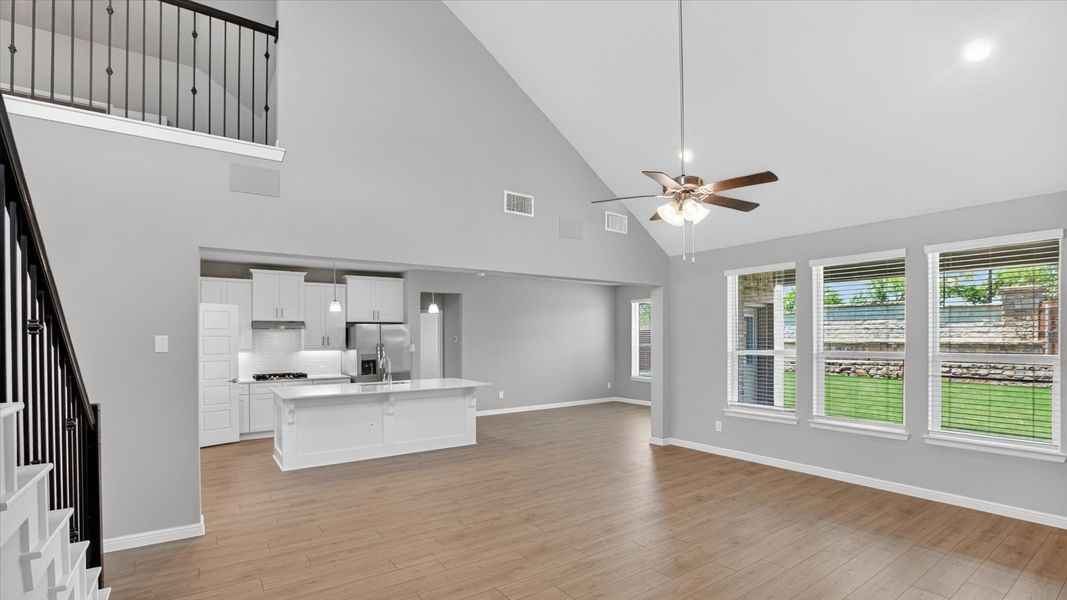 Representative furnished interior of a home built from the Wimberley by D.R. Horton in Lakeview Pointe, Midlothian (Image 7).