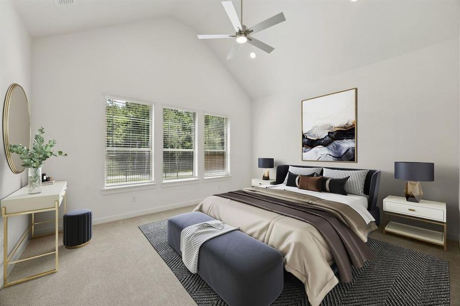 Primary Suite in the Monet II home plan by Trophy Signature Homes – REPRESENTATIVE PHOTO