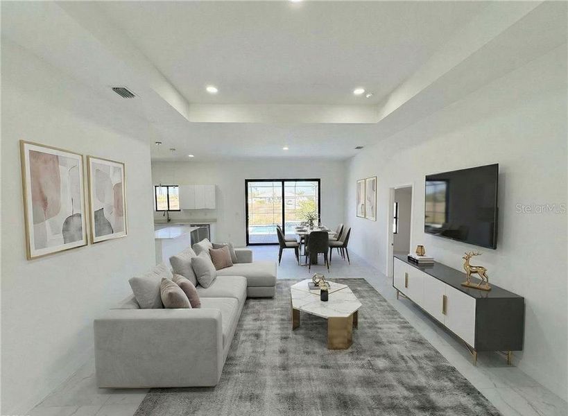 Furnished interior view inside a new home in , Cape Coral (Image 16).