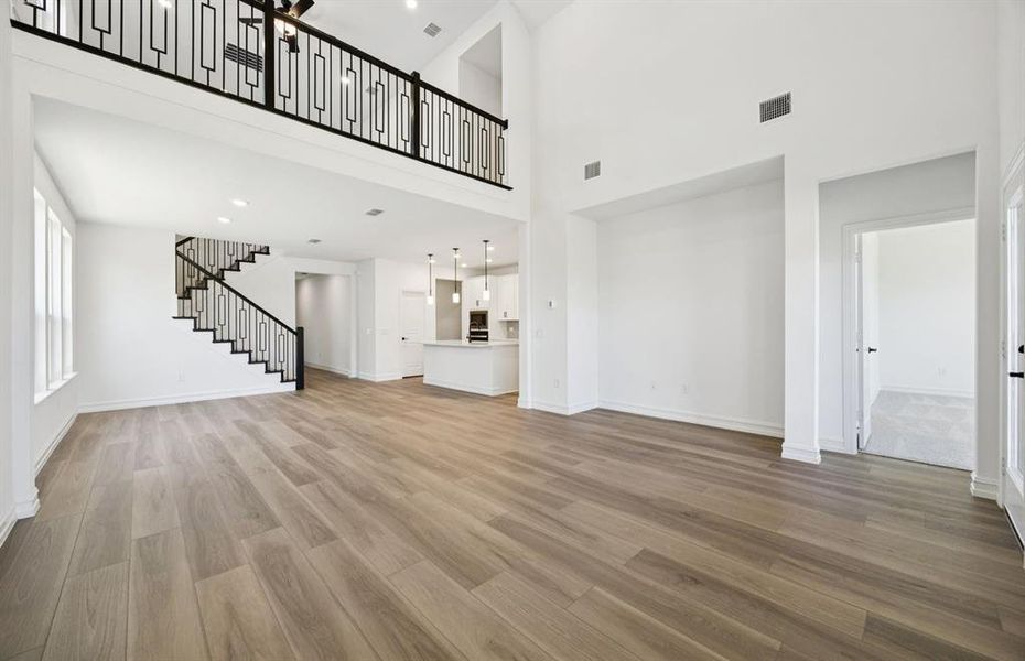Airy gathering room with tall ceilings *real home pictured