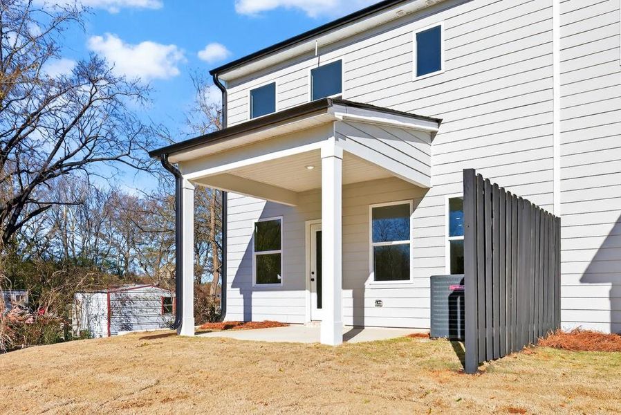 Exterior details and patio area of a home in , Commerce (Image 27).