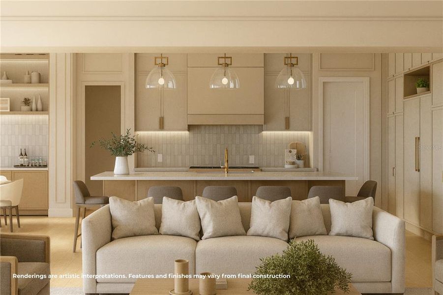 Furnished interior view inside a new home in , Winter Park (Image 5). Furnished interior view inside a new home in , Winter Park (Image 5).