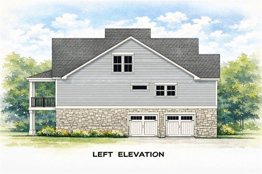 Exterior rendering of this home design in , Dawsonville, GA (Image 5).