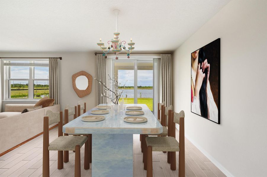 Furnished interior view inside a new home in Hampton Park - Classic Series, Vero Beach (Image 5).