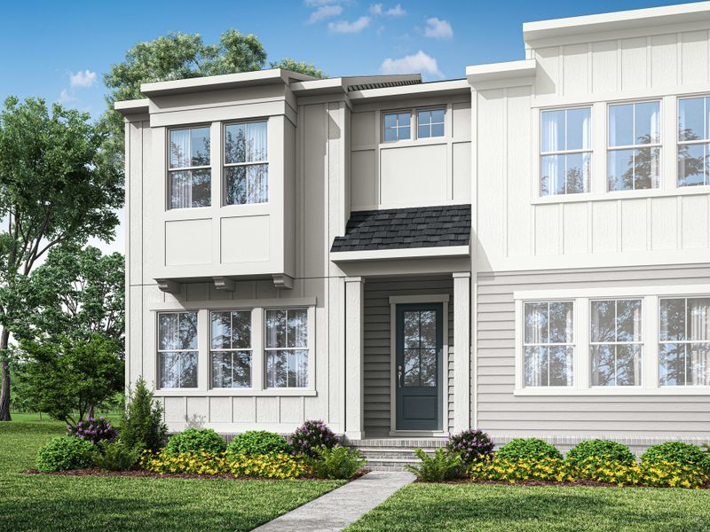 Representative exterior photo of a completed home built from the Sampson by Tri Pointe Homes in Holding Village, Wake Forest, NC (Image 2). Representative exterior photo of a completed home built from the Sampson by Tri Pointe Homes in Holding Village, Wake Forest, NC (Image 2).