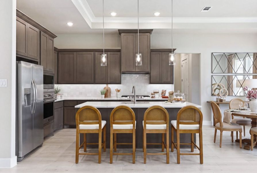 Furnished interior view inside a new home in Ladera Little Elm, Little Elm (Image 10). Furnished interior view inside a new home in Ladera Little Elm, Little Elm (Image 10).