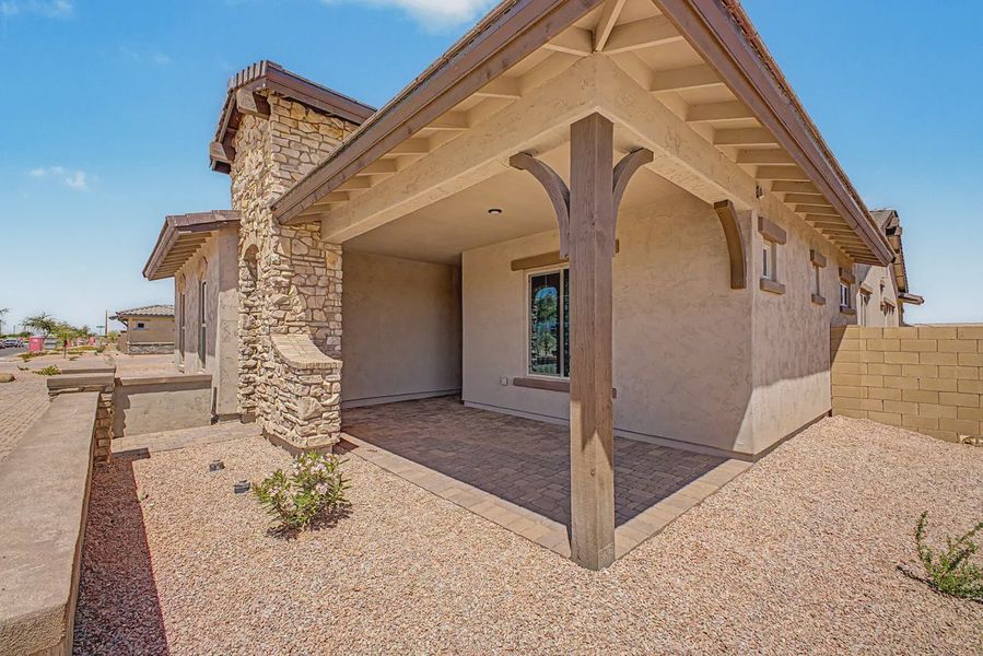 Exterior details and patio area of a home in Bellero Estates, Queen Creek (Image 4).