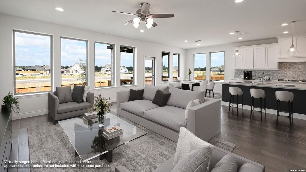 Furnished interior view inside a new home in Legacy at Lake Dunlap, New Braunfels (Image 10). Furnished interior view inside a new home in Legacy at Lake Dunlap, New Braunfels (Image 10).