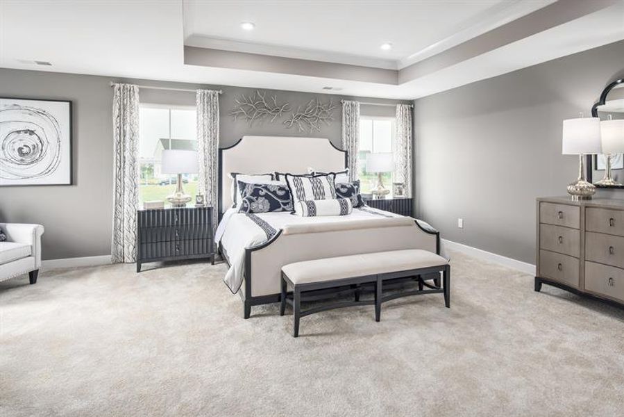 Representative furnished interior of a home built from the Versailles by Ryan Homes in Eagles Crest, Cornelia (Image 7).