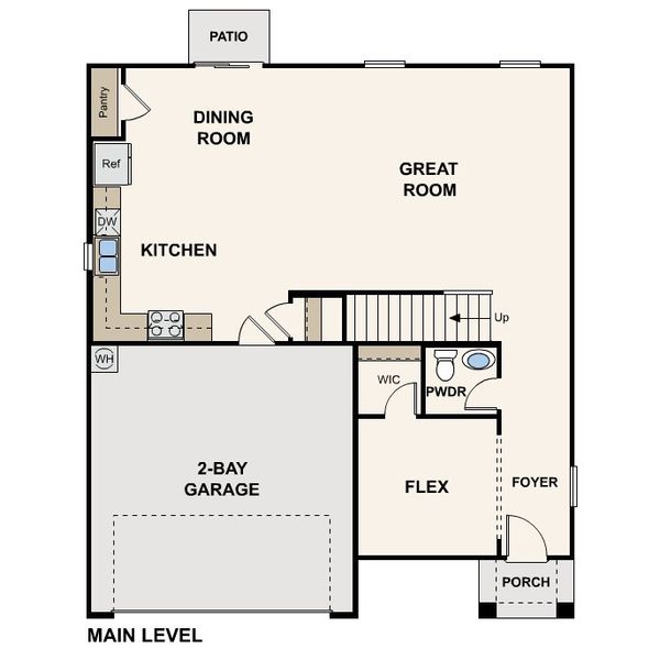 2D floor plan layout for the Troon by Century Complete in Coolidge Gateway Manor, Coolidge, AZ (Image 3).