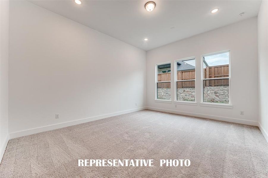 The peaceful owner's suite is located at the back of the home for additional privacy. REPRESENTATIVE PHOTO. The peaceful owner's suite is located at the back of the home for additional privacy. REPRESENTATIVE PHOTO.