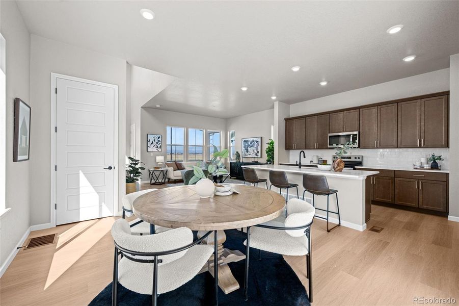 Furnished interior view inside a new home in Painted Prairie, Aurora (Image 32).