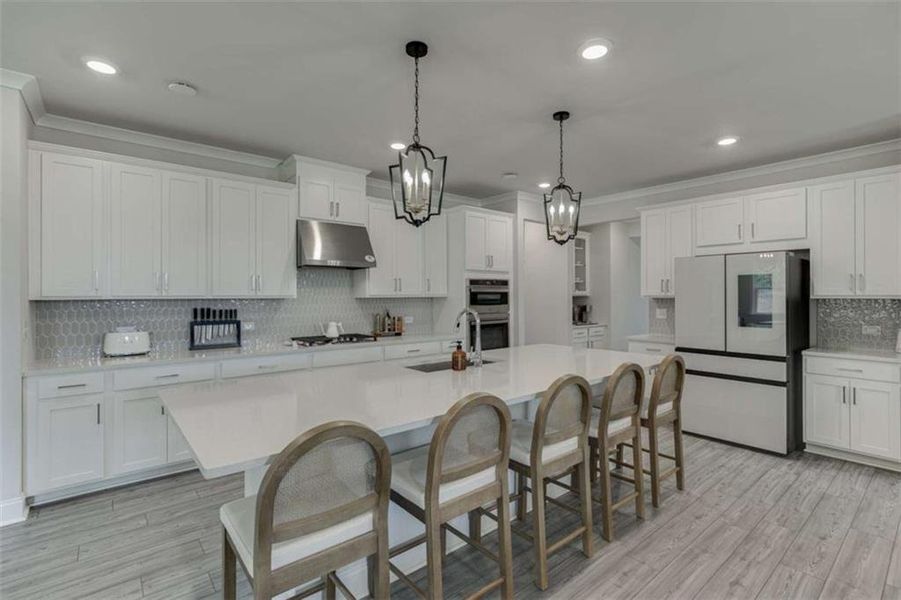 Furnished interior view inside a new home in Overlook at Lanier, Buford (Image 35).