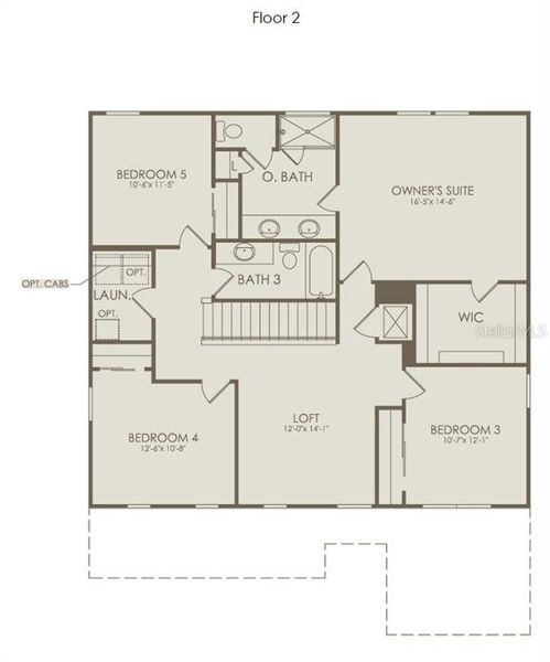 2D floor plan layout of this home in Winding Meadows, Apopka, FL (Image 3).
