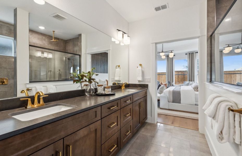 Furnished interior view inside a new home in Creekview Meadows, Pilot Point (Image 3).