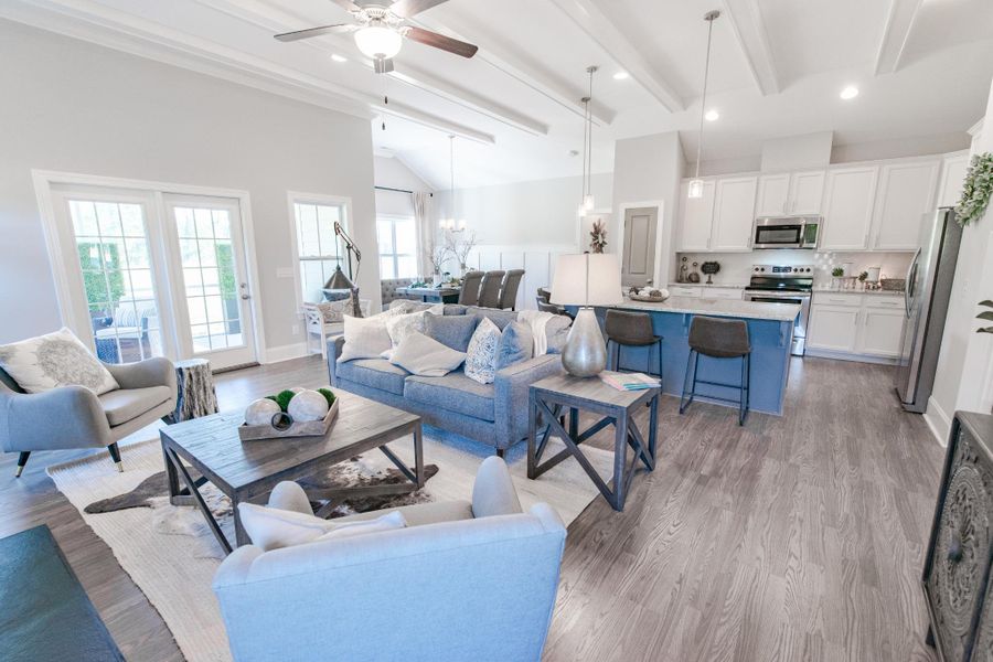 Representative furnished interior of a home built from the Helmsley by Bill Clark Homes in The Sanctuary at Sunset Beach, Sunset Beach (Image 4). Representative furnished interior of a home built from the Helmsley by Bill Clark Homes in The Sanctuary at Sunset Beach, Sunset Beach (Image 4).