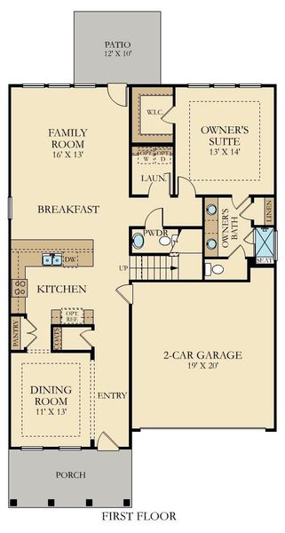 2D floor plan layout of this home in Heron's Walk at Summers Corner: Carolina Collection, Summerville, SC (Image 3). 2D floor plan layout of this home in Heron's Walk at Summers Corner: Carolina Collection, Summerville, SC (Image 3).