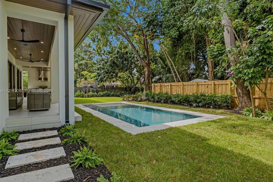 Exterior details and patio area of a home in , South Miami (Image 46).