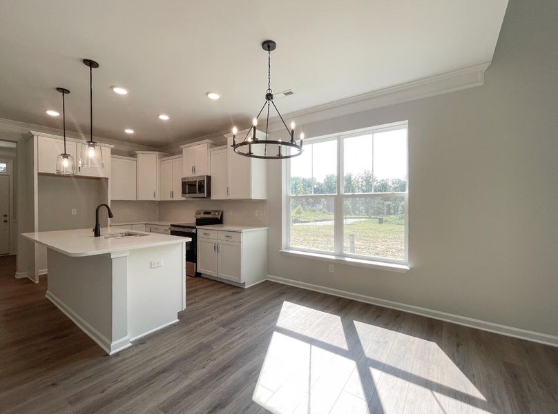 Furnished interior view inside a new home in Fairview Village Townhomes, Simpsonville (Image 6). Furnished interior view inside a new home in Fairview Village Townhomes, Simpsonville (Image 6).