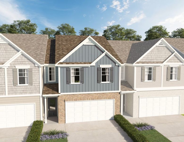 Representative exterior photo of a completed home built from the The Lenox II by Direct Residential Communities in Creekside Village Phase II, Lithonia, GA (Image 6). Representative exterior photo of a completed home built from the The Lenox II by Direct Residential Communities in Creekside Village Phase II, Lithonia, GA (Image 6).