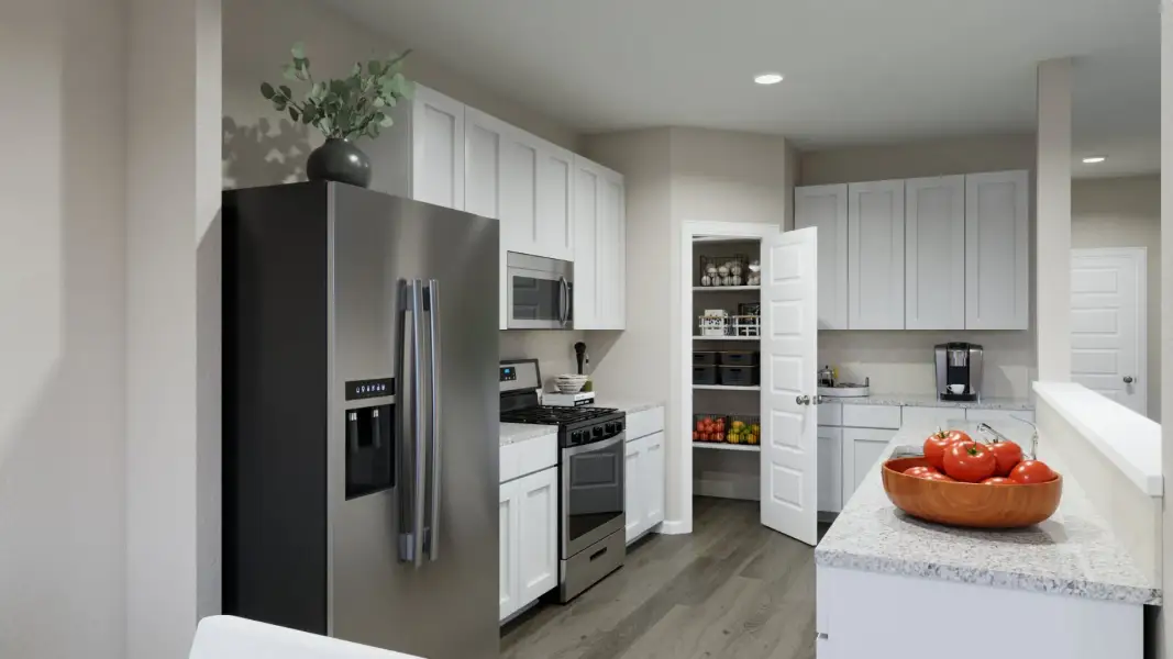 Representative furnished interior of a home built from the The Emerald by Legend Homes in River's Edge, Conroe (Image 11).