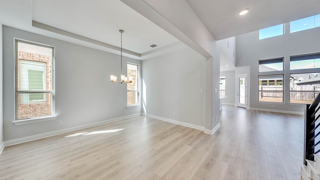 Furnished interior view inside a new home in Hawkes Landing, Leander (Image 8).