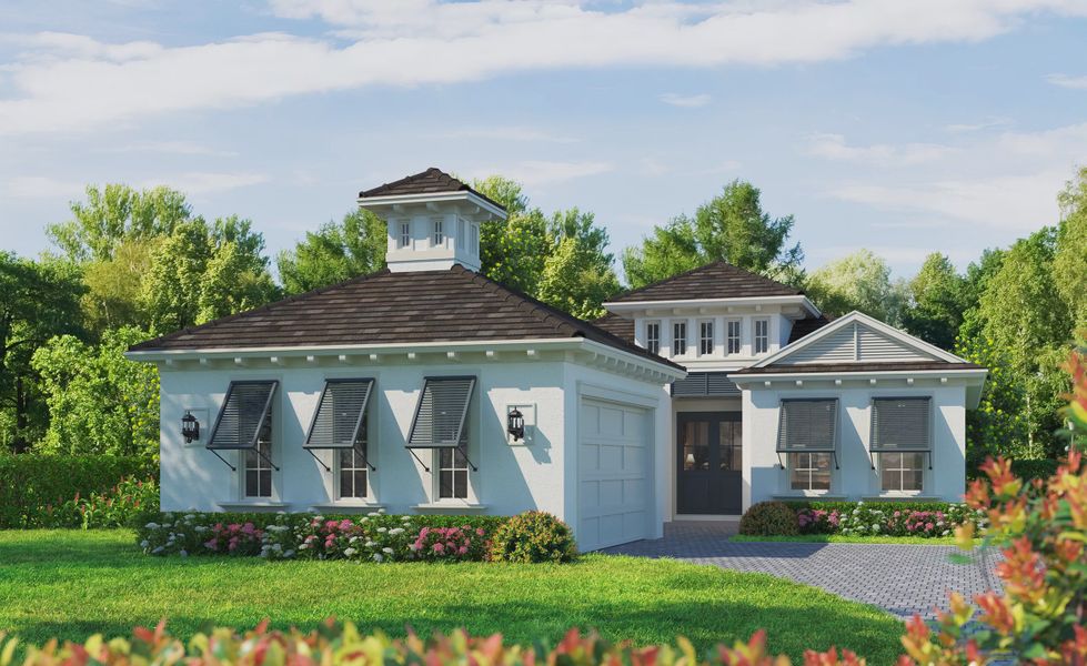 Representative exterior photo of a completed home built from the Avina by ICI Homes in The Conservatory at Hammock Beach, Palm Coast, FL (Image 2).