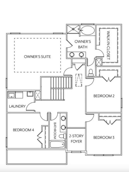 2D floor plan layout of this home in Hellen Valley, Braselton, GA (Image 3).