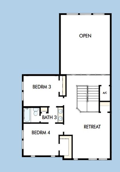 2D floor plan layout for the The Coralberry II by David Weekley Homes in The Aurora Highlands The Vistas, Aurora, CO (Image 3). 2D floor plan layout for the The Coralberry II by David Weekley Homes in The Aurora Highlands The Vistas, Aurora, CO (Image 3).