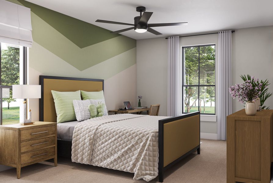 Representative furnished interior of a home built from the Camden by Tri Pointe Homes in The Estates at James Lane, Fulshear (Image 9).
