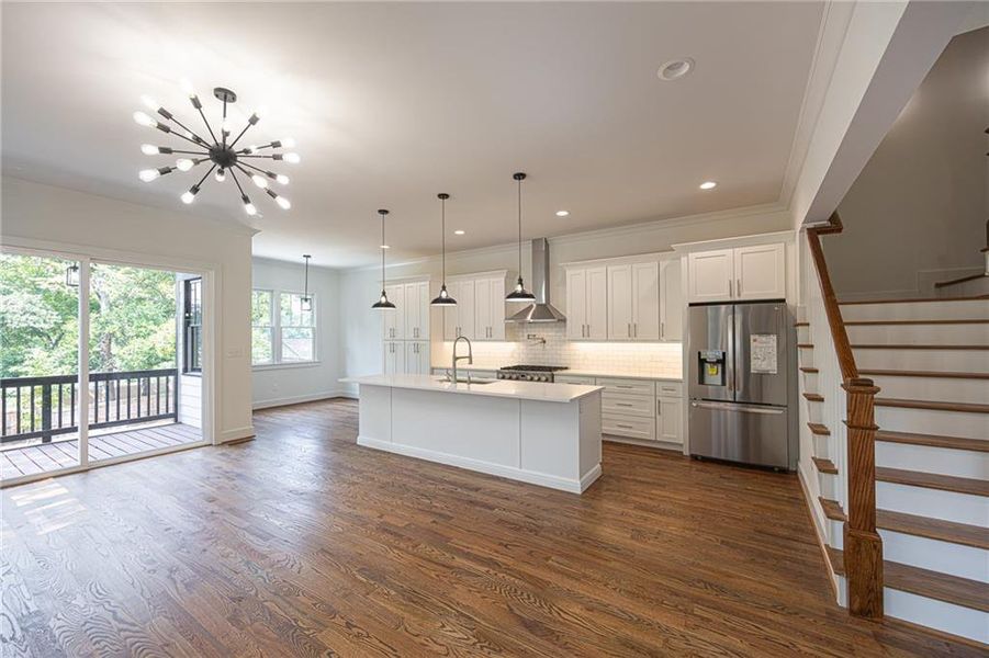 Furnished interior view inside a new home in , Atlanta (Image 10).