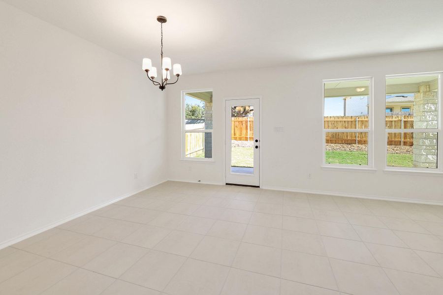 Spacious, unfurnished interior of a new home in River Bluff, Leander (Image 17).