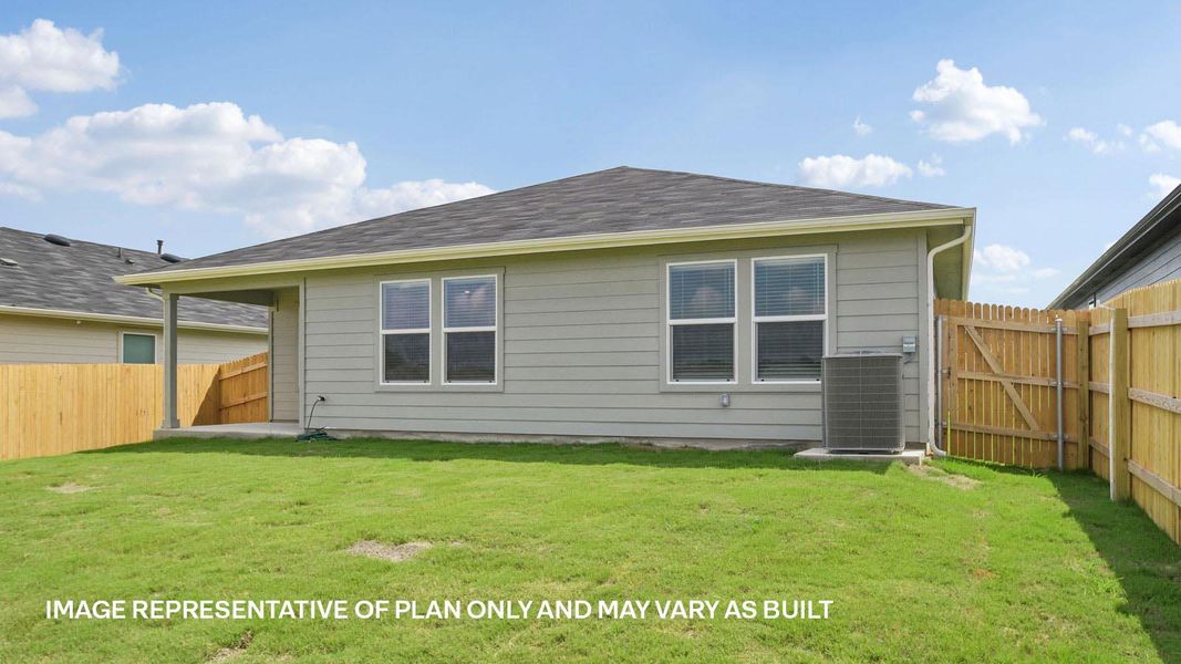 Exterior details and patio area of a home in Southgrove, Kyle (Image 4).