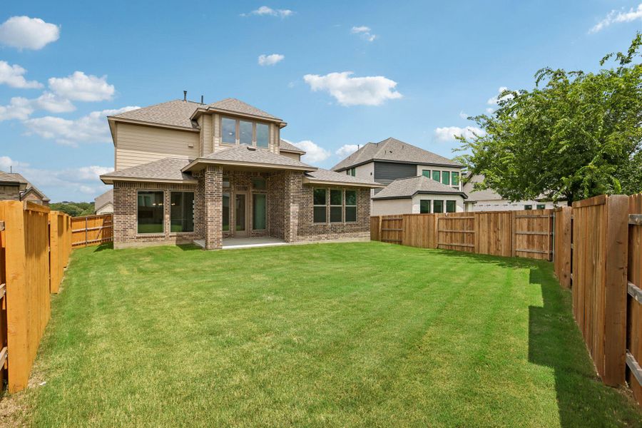 Exterior details and patio area of a home in 6 Creeks, Kyle (Image 2). Exterior details and patio area of a home in 6 Creeks, Kyle (Image 2).