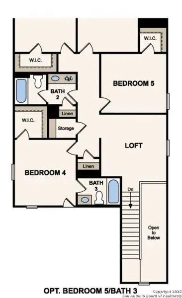2D floor plan layout of this home in Spring Creek, San Antonio, TX (Image 4).