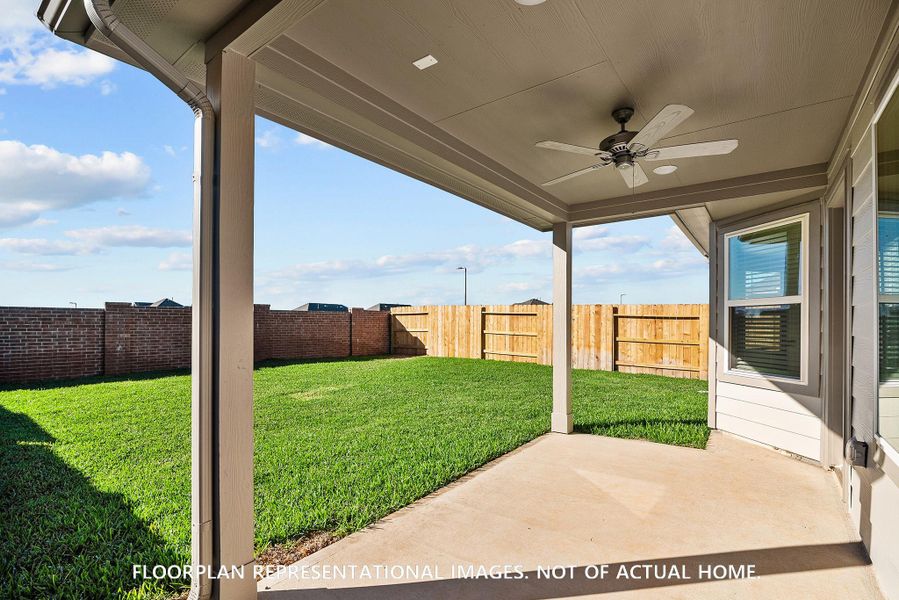 Exterior details and patio area of a home in Marvida, Cypress (Image 4).