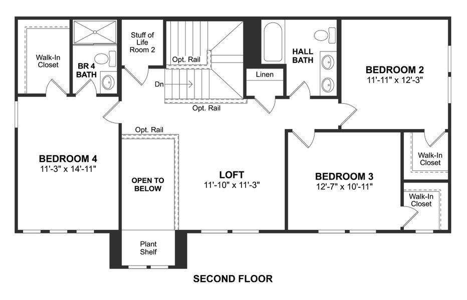 2D floor plan layout for the Malmo by K. Hovnanian® Homes in Grand Oaks, Mont Belvieu, TX (Image 4). 2D floor plan layout for the Malmo by K. Hovnanian® Homes in Grand Oaks, Mont Belvieu, TX (Image 4).