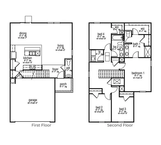 2D floor plan layout of this home in Rice Hope, Port Wentworth, GA (Image 4).