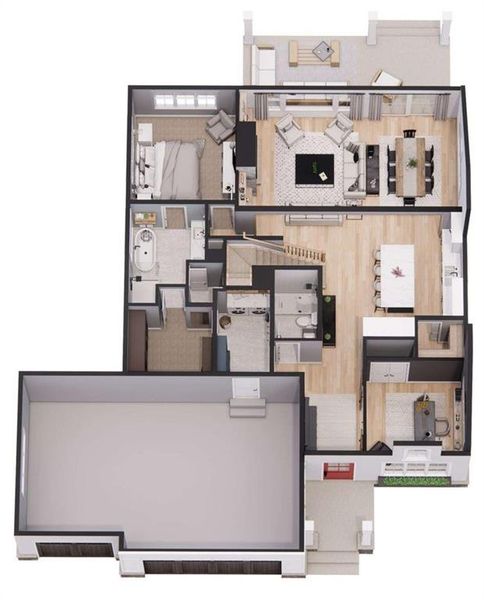 2D floor plan layout of this home in , Franklin, GA (Image 3).