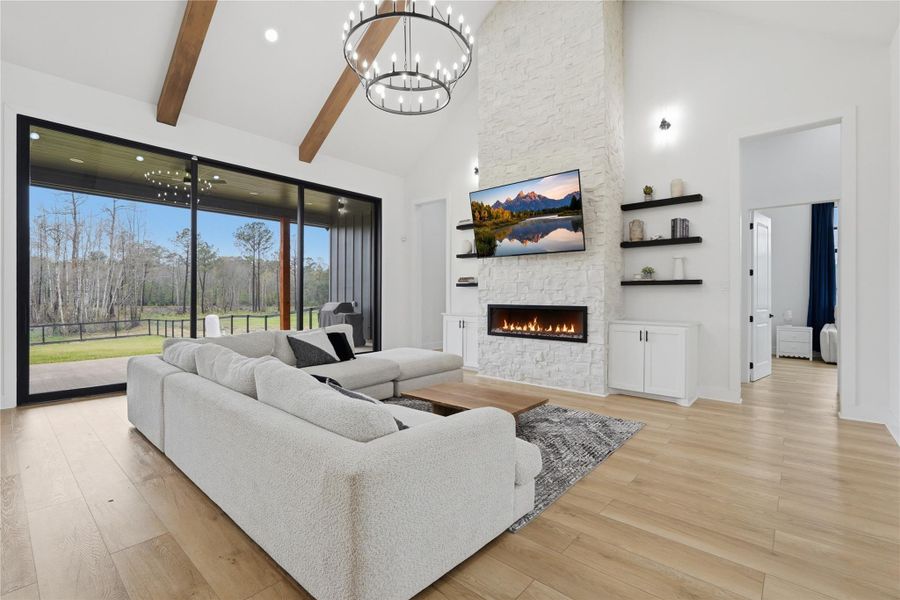 Furnished interior view inside a new home in , Willis (Image 8).