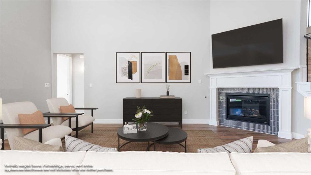 Furnished interior view inside a new home in Trinity Falls 50', McKinney (Image 10).