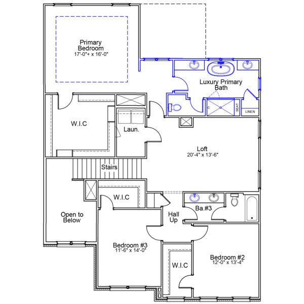 2D floor plan layout of this home in Hendrix Farms, Lexington, SC (Image 4). 2D floor plan layout of this home in Hendrix Farms, Lexington, SC (Image 4).